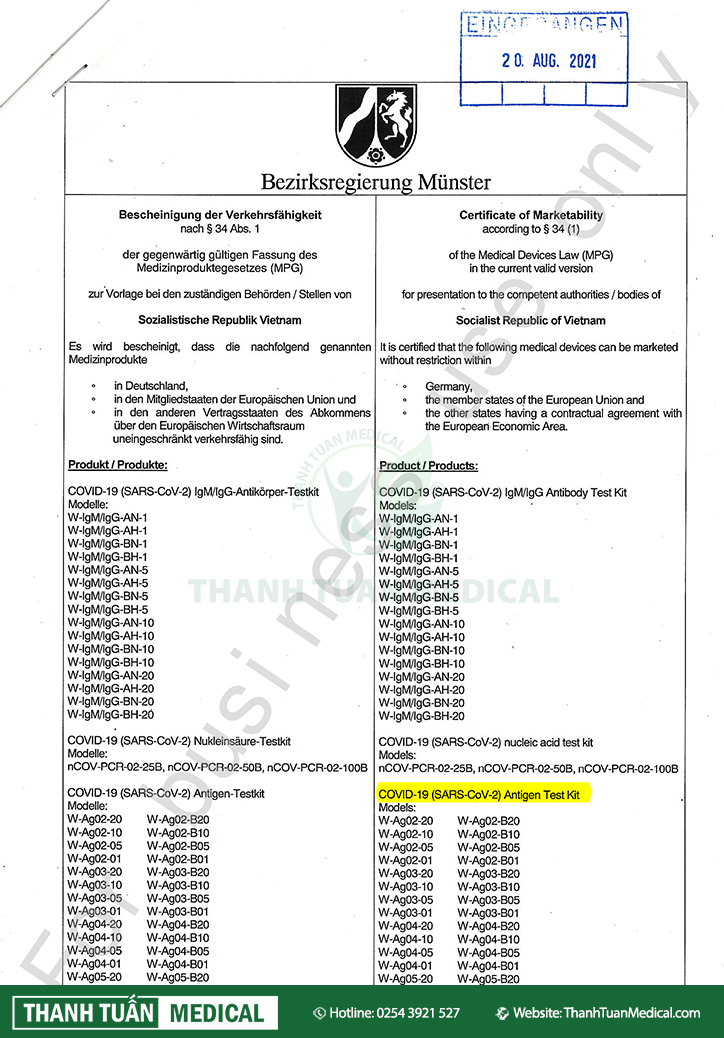 Covid-19 Antigen Rapid Test hợp thức hóa tại Việt Nam