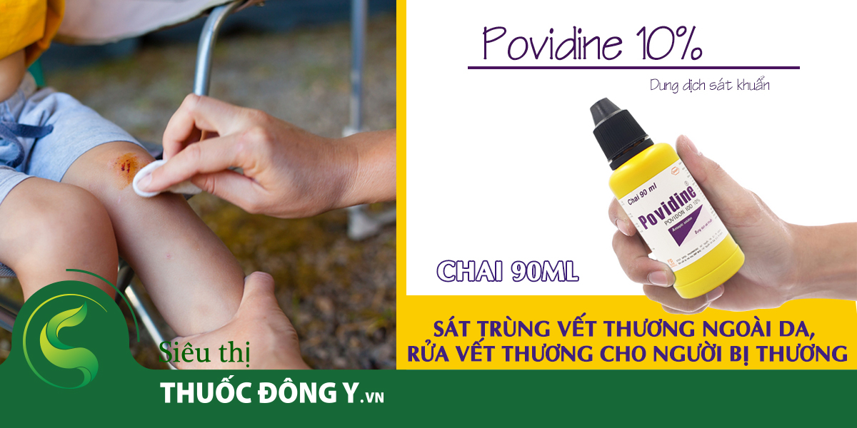 Chai Sát Trùng Vết Thương Povidine 90ml (Vàng)