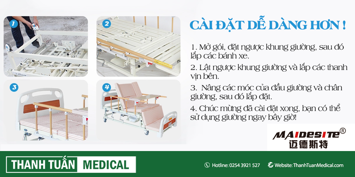 Giường Bệnh Nhân 4 Tay Quay 12 Chức Năng DP-E05