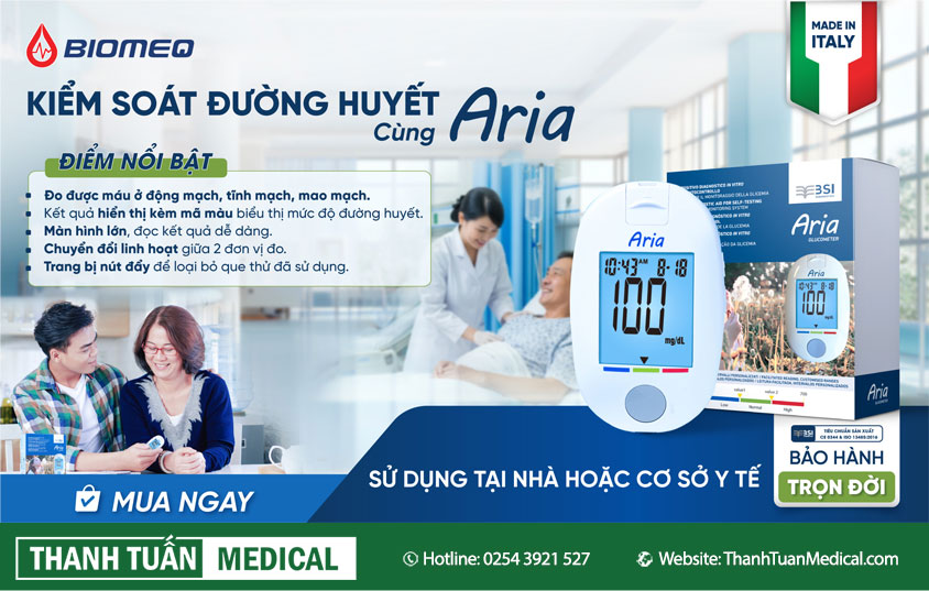 Máy đo đường huyết Aria Máy đo đường huyết Aria