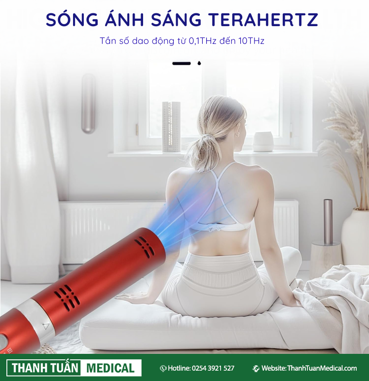 Sóng terahertz với tần số dao động từ 0,1THz đến 10THz giúp năng lượng đi sâu vào cơ thể Sóng terahertz với tần số dao động từ 0,1THz đến 10THz giúp năng lượng đi sâu vào cơ thể