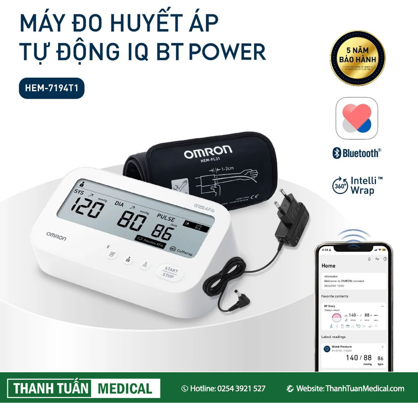 Máy đo huyết áp bắp tay Omron HEM-7194T1-FLAP (dòng mới 2026) Máy đo huyết áp bắp tay Omron HEM-7194T1-FLAP (dòng mới 2026)