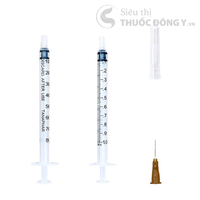 Bơm tiêm sử dụng 1 lần Tanaphar dung tích 1ml/cm