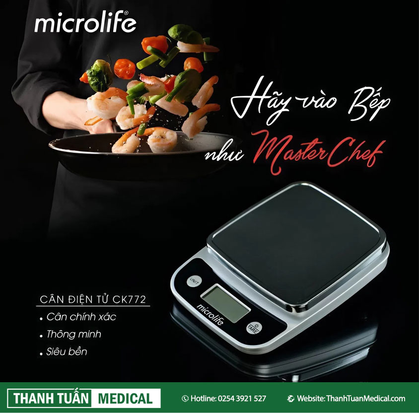 Cân tiểu ly điện tử nhà bếp Microlife CK722 