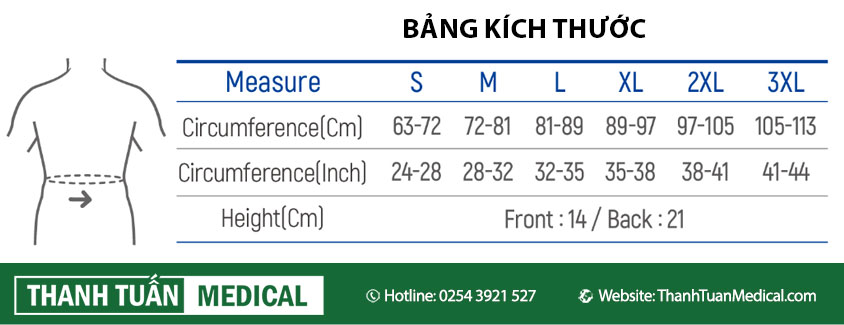 Bảng hướng dẫn chọn size phù hợp