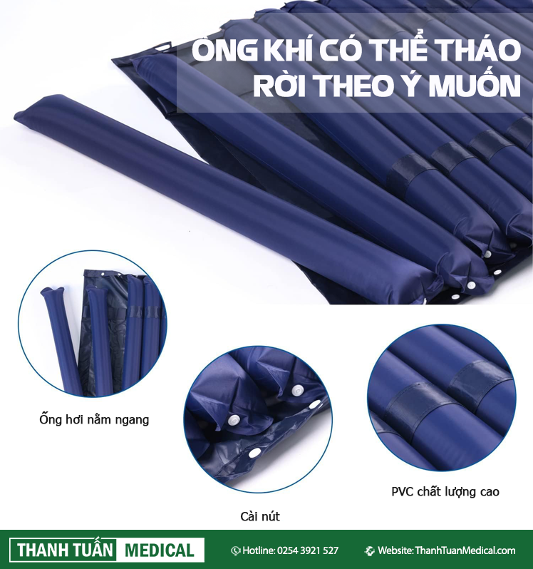 Ống khí có thể tháo rời theo ý muốn