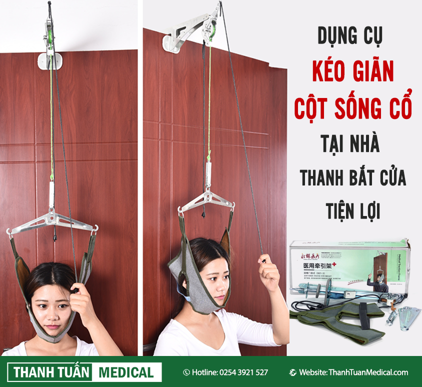 Dụng cụ kéo giãn đốt sống cổ dạng  thanh bắt cửa