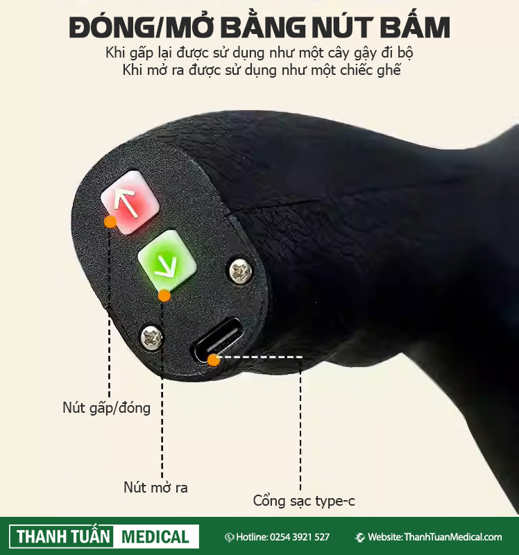 Đóng/mở thông minh chỉ bằng nút bấm, dễ thao tác