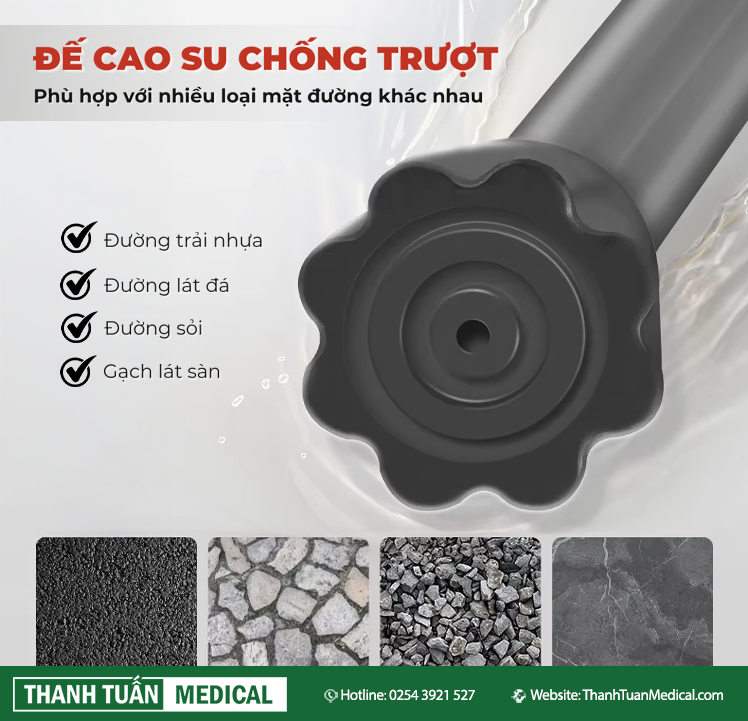 Đế cao su chống trượt