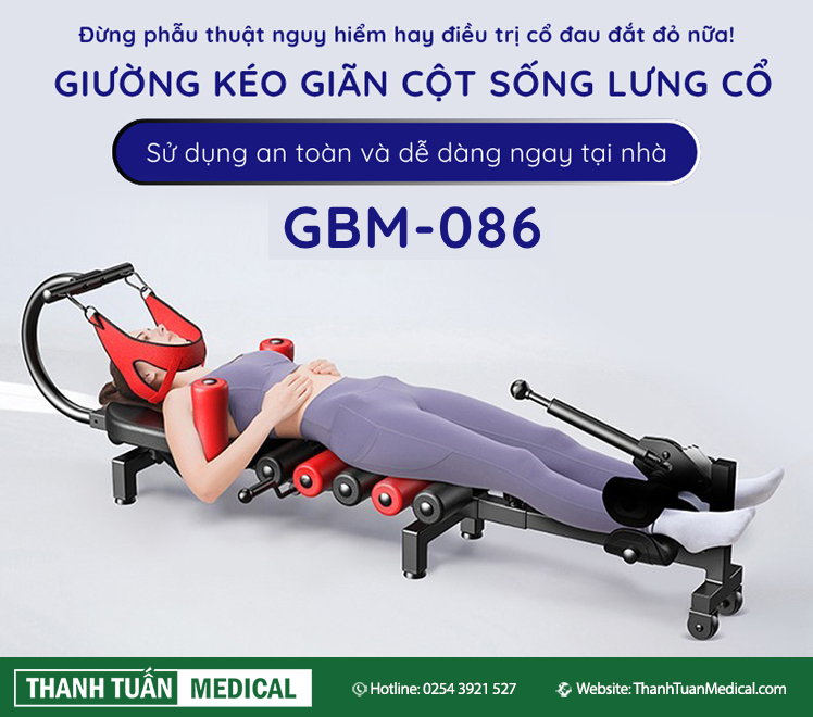 Giường kéo giãn cột sống lưng cổ GBM-086