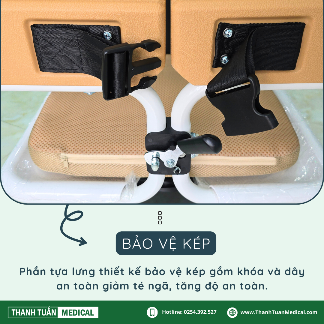 Khóa ghế bảo vệ kép phía sau