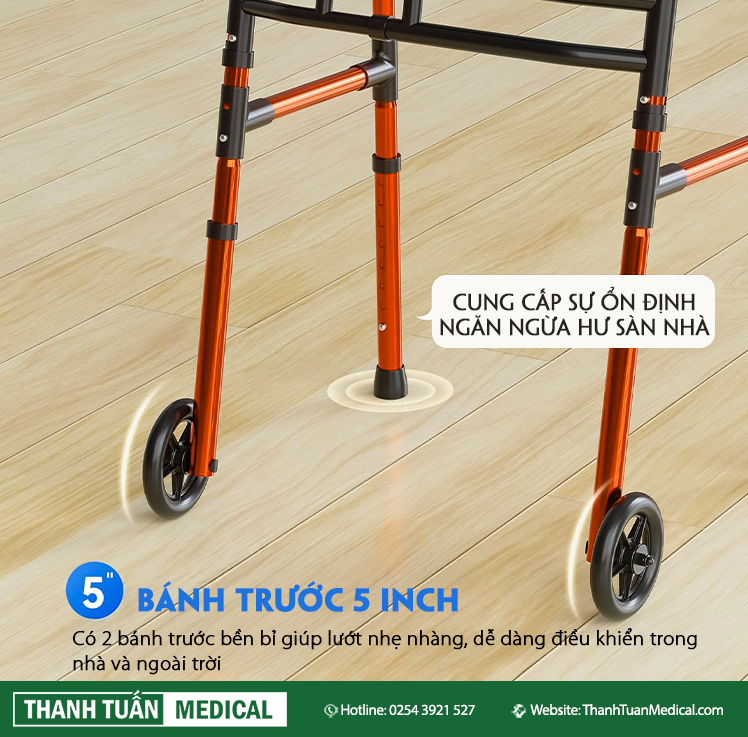 Di chuyển linh hoạt lăn êm trên sàn gạch, gỗ, thảm hoặc ngoài trời