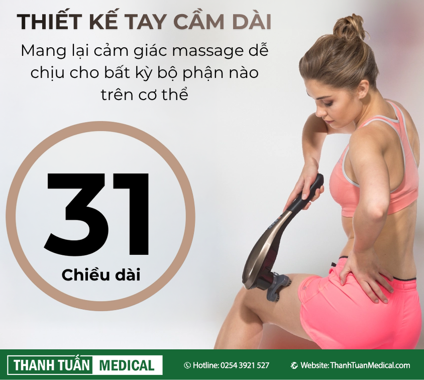Chiều dài tay cầm thoải mái