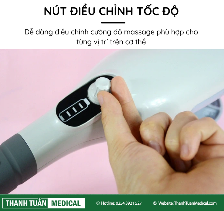 Máy massage Welbutech Kangaroo K-5000E có núm vặn Ä‘iá»u chỉnh tốc độ Máy massage Welbutech Kangaroo K-5000E có núm vặn Ä‘iá»u chỉnh tốc độ