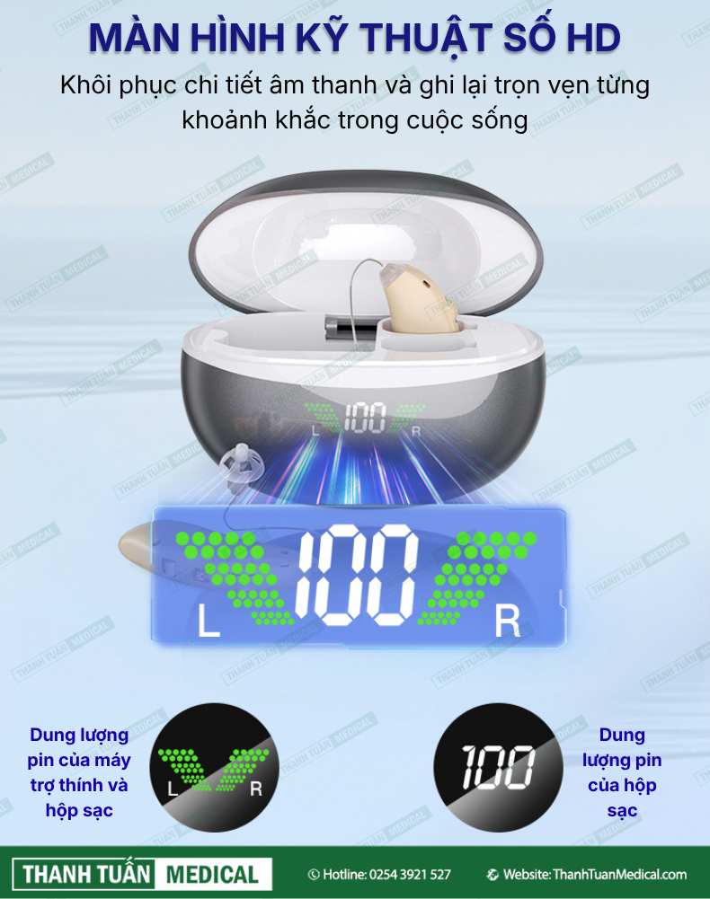 Mức pin và các thông số khác được hiển thị rõ ràng ngay lập tức Mức pin và các thông số khác được hiển thị rõ ràng ngay lập tức