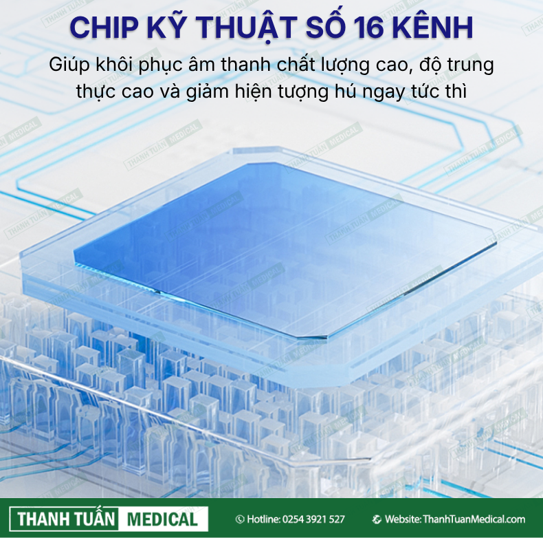 Chip xử lý kỹ thuật số 16 kênh giúp tái tạo âm thanh rõ nét vượt trội Chip xử lý kỹ thuật số 16 kênh giúp tái tạo âm thanh rõ nét vượt trội