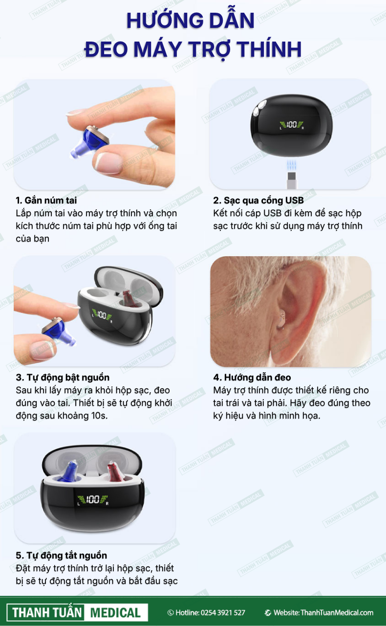Cách đeo đúng máy trợ thính Cách đeo đúng máy trợ thính