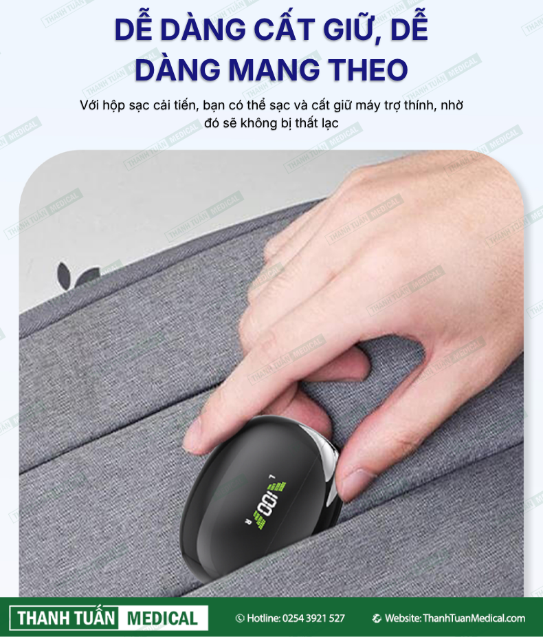 Kích thước nhỏ gọn, dễ dàng mang theo Kích thước nhỏ gọn, dễ dàng mang theo