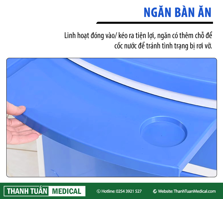 Ngăn bàn ăn linh hoạt kéo ra vào tiện lợi