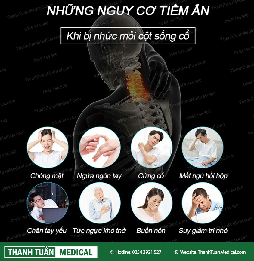 Những nguy cơ tiềm ẩn khi bị nhức mỏi cột sống cổ