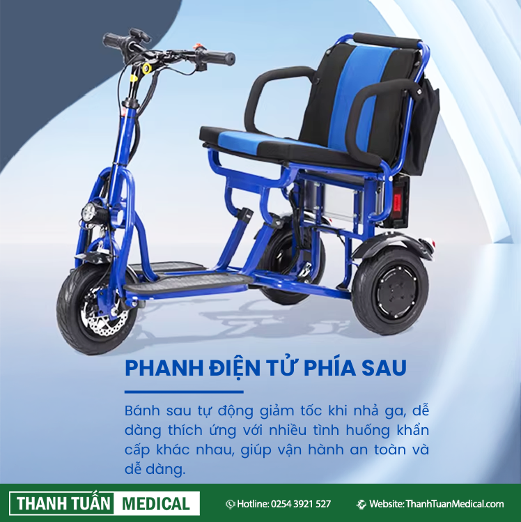 Hệ thống phanh điện từ trước sau đảm bảo ổn định khi lái xe 