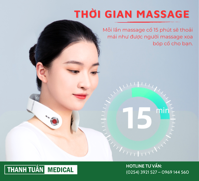 Sử dụng mỗi lần 15 phút giúp thư giãn cột sống cổ