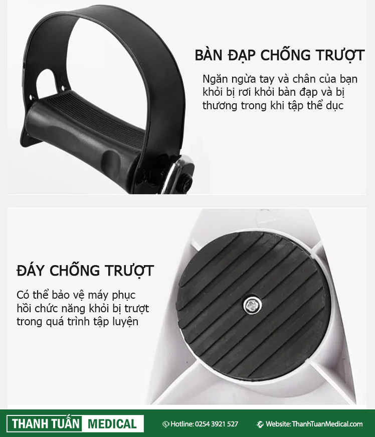 Đế chống trượt, ổn định và không rung lắc