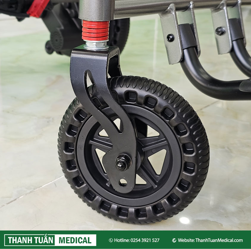 2 Bánh trước có khoá xoay 360° siêu linh hoạt 2 Bánh trước 6inch có khoá xoay 360° siêu linh hoạt