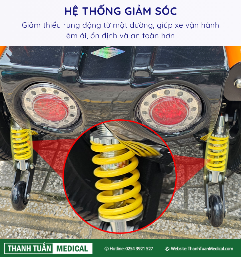 Hệ thống giảm xóc giúp cải thiện sự thoải mái khi lái xe