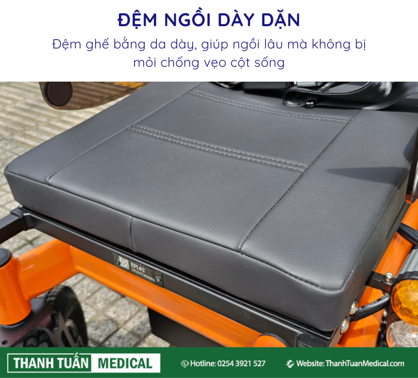 Ghế ngồi đệm dày giúp ngồi lâu mà không bị mỏi