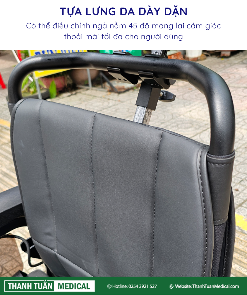 Có thể điều chỉnh góc tựa lưng bằng tay