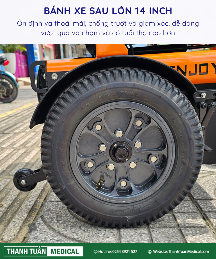 Lốp sau xe giảm xóc và chống mài mòn thoải mái