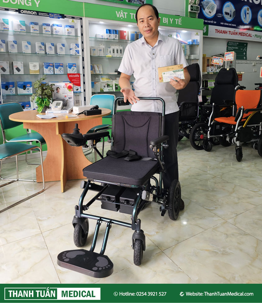 Xe lăn điện gấp gọn GBM-501 giúp nâng cao chất lượng cuộc sống