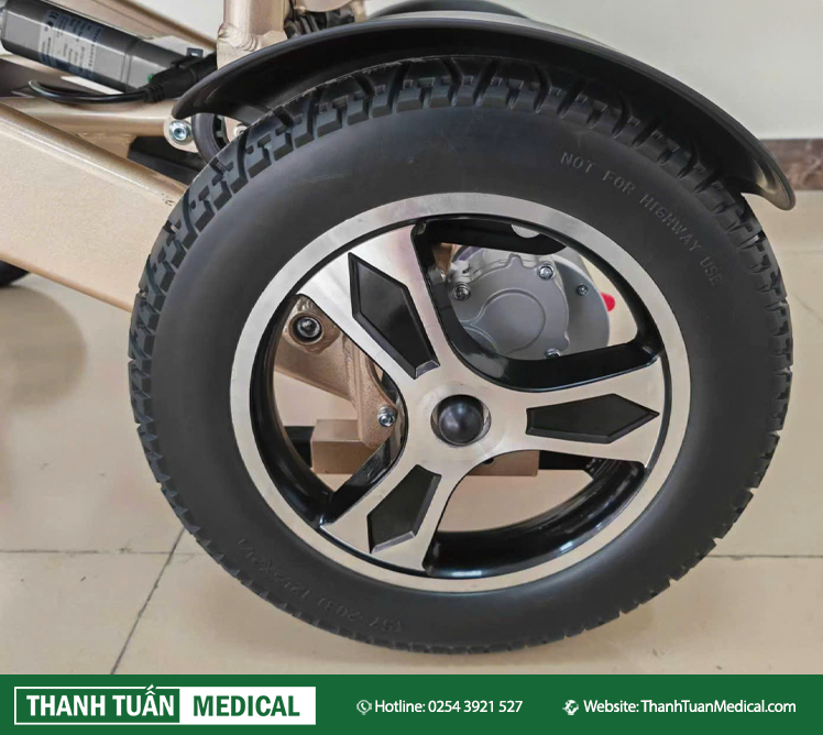 Bánh xe sau PU 12 inch với vành xe đúc dầy Bánh xe sau PU 12 inch với vành xe đúc dầy