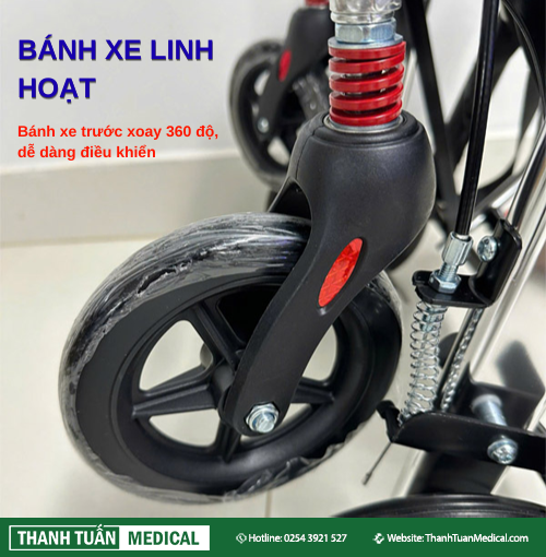 Bánh xe trước xoay 360 độ Bánh xe trước xoay 360 độ