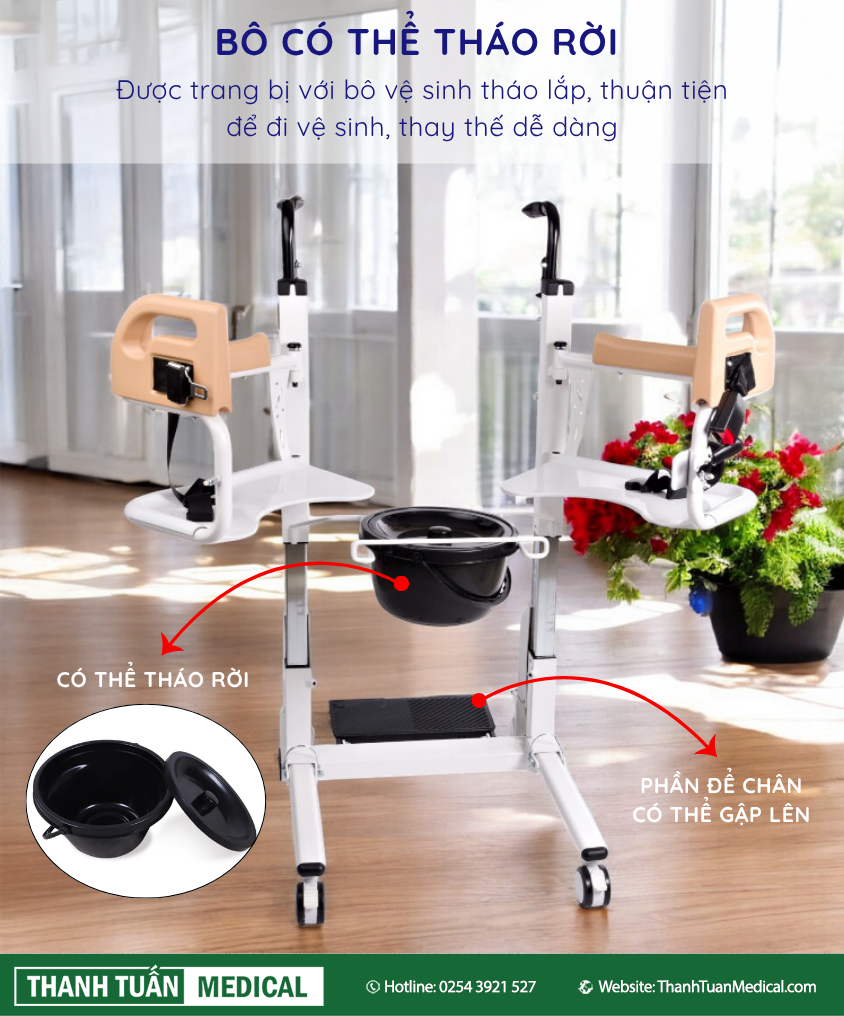Bô có thể tháo rời và dễ dàng vệ sinh Bô có thể tháo rời và dễ dàng vệ sinh