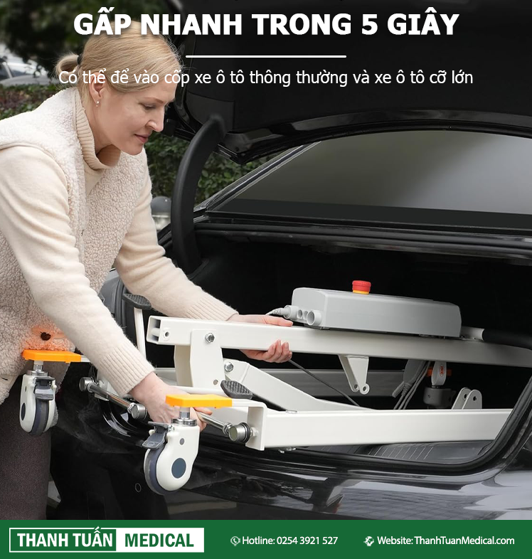Có thể bỏ vừa cốp xe, tiện di chuyển