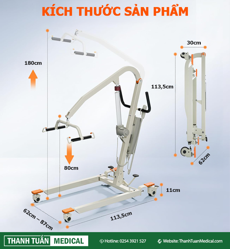 Xe nâng hạ di chuyển bệnh nhân EK06201