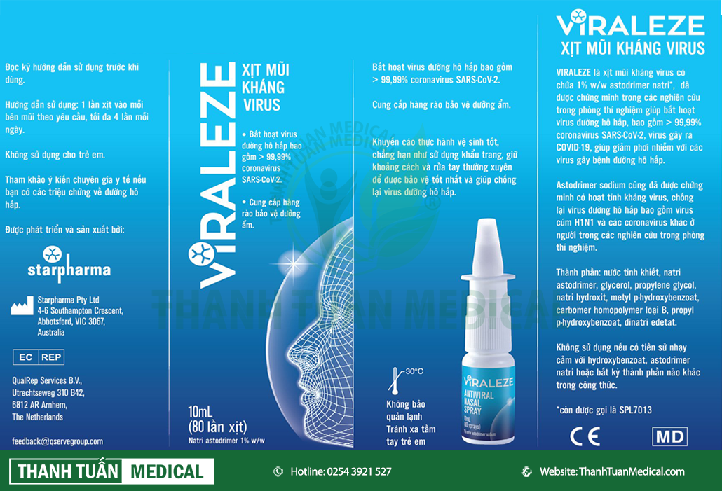 Ưu điểm của Xịt kháng khuẩn Viraleze
