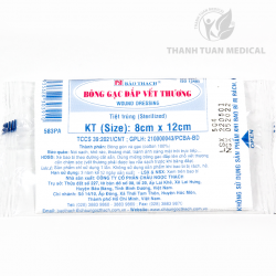 Bông Gạc Đắp Vết Thương Bảo Thạch Size 8cm x 12cm (Gói)