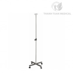 Cây treo truyền dịch inox 4 chân lớn có bánh xe - Chuyên dùng trong y tế, thẩm mỹ, spa...