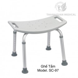 Ghế Ngồi Tắm Khung Nhôm Lucass SC-97 Chống Trơn Trượt, Có Điều Chỉnh Độ Cao Tùy Thích