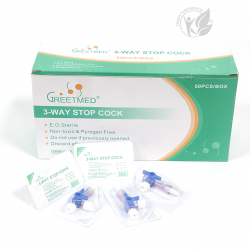 Khóa 3 Chạc Greetmed -  Chạc Ba Pha Thuốc Tiệt Trùng (Vỉ 1 cái) - Hộp 50 cái