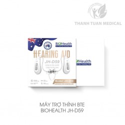 Siêu bền bỉ - Máy trợ thính BTE không dây cao cấp Biohealth JH-D59 dùng pin sạc- Thương hiệu Úc - BH 1 năm